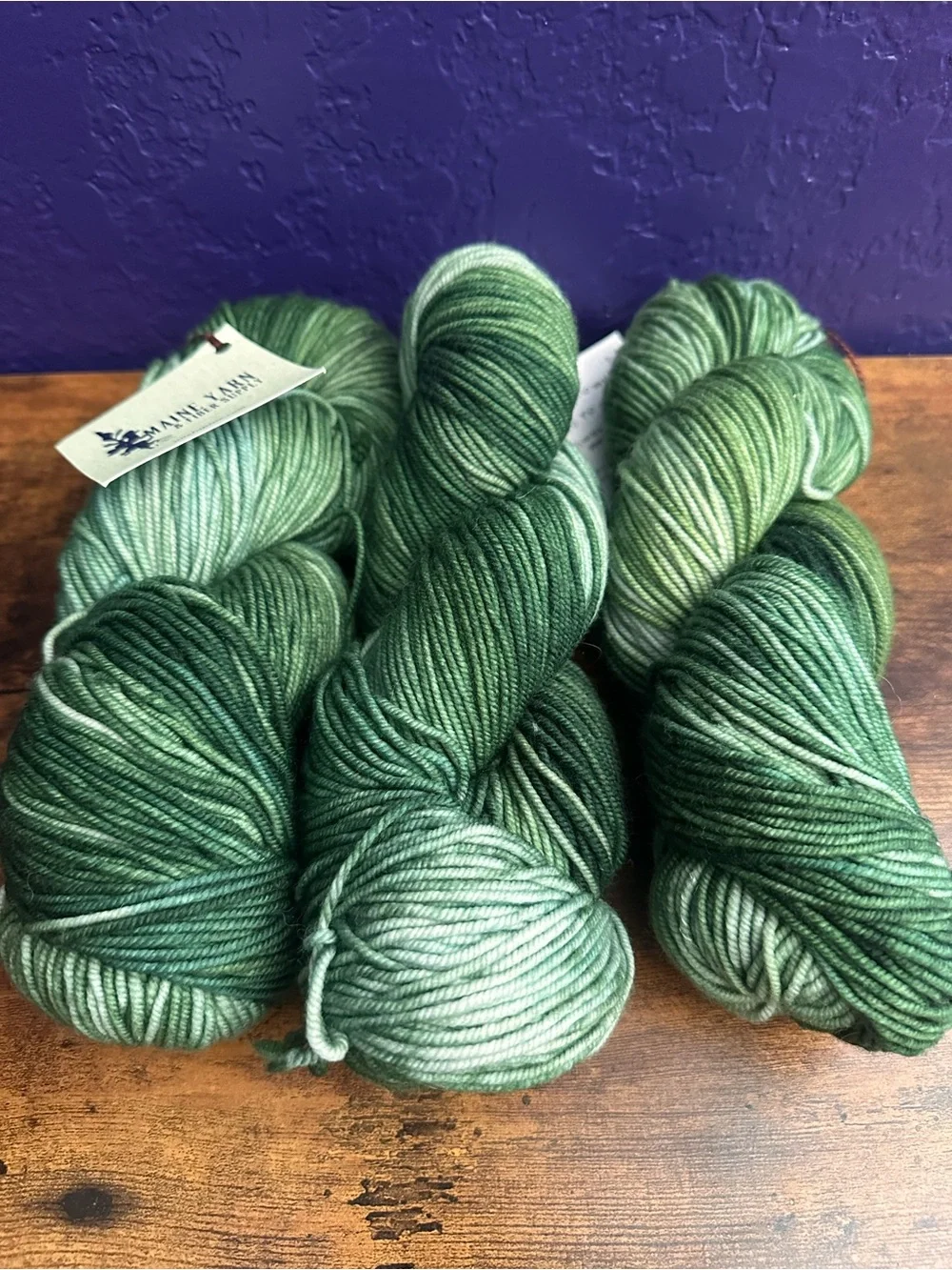Maine Yarn & Fiber Supply Old Growth DK Hand Dyed Merino Yarn Lot